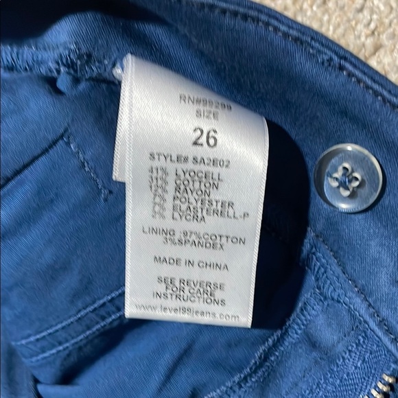 Level 99 Blue Straight Leg Trousers - Picture 11 of 11